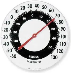 TAYLOR 68162 Analog Thermometer, -60 Degrees  to 120 Degrees F for Wall or Desk
