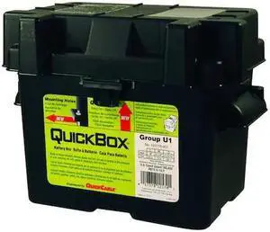 QUICKCABLE 120170-360-001 Battery Box,Black,10-63/64" Lx7-39/64" W
