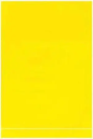 PARTNERS BRAND PB390Y Flat Poly Bags, 4" x 6", 2 mil, Yellow, 1000 PK