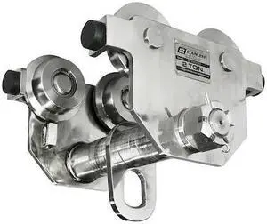 OZ LIFTING PRODUCTS OZSS2PBT Push Beam Trolley,Stainless Steel