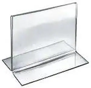 AZAR DISPLAYS 152730 5"W x 4"H Double-Foot Two Sided Sign Holder, PK10