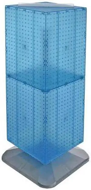 AZAR DISPLAYS 701435-BLU Four-Sided Pegboard Tower Revolving Display Panel Size