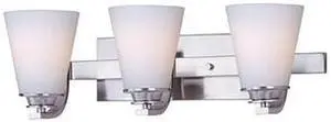 MAXIM 9013SWSN Conical 3-Light 19" Wide Satin Nickel Vanity Light