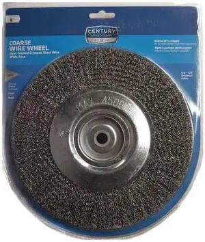CENTURY DRILL & TOOL 76868 Bench Grinder Wire Wheel - Wide Face