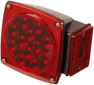 GROTE 51982 Stop/Tail/Turn Light,LED Lamp,Red,12VDC