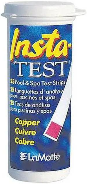 LAMOTTE 2991-G Test Strip,Copper,0 to 3.0 PPM,PK25