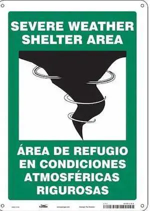 CONDOR 480J33 Safety Sign, 14 in Height, 10 in Width, Aluminum, Vertical