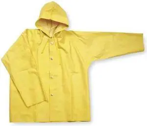 CONDOR 4T233 Rain Jacket with Hood,Yellow,M