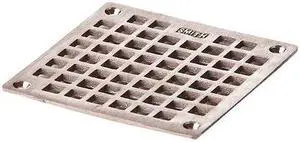 JAY R. SMITH MANUFACTURING B06NBG Square Commercial Grate, Nickel Bronze, Screw