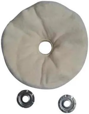 ZORO SELECT 12U086 Buffing Wheel,Loose Sewn,8 In Dia.
