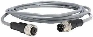 TELEMECANIQUE SENSORS XZCRV1511041C2 Cordset,6.56 ft.,Gray,250VAC/300VDC