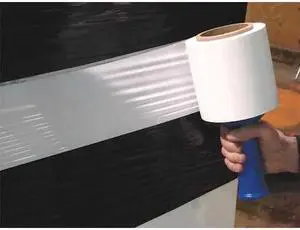 ZORO SELECT 15A929 Stretch Wrap, 5" W x 1000 ft. L, 80 ga, Cast Style, White,