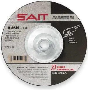 UNITED ABRASIVES-SAIT 20162 Depressed Ctr Whl,T27,4.5x1/4x5/8-11,AO