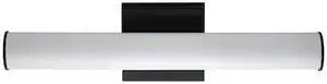 MAXIM 52100BK Rail 1-Light " Wide Black Vanity Light