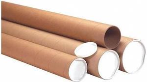 PARTNERS BRAND P3048KHD Heavy-Duty Mailing Tubes with Caps, 3" x 48", Kraft,