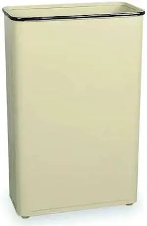 RUBBERMAID FGWB96RAL 24 gal. Steel Rectangular Fire-Resistant Trash Can, Open,
