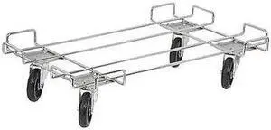 ZORO SELECT 45VY11 Dolly Base 20"D x 48"W, Chrome Plated