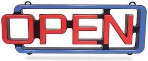CM GLOBAL AC-01-RC LED Open Sign, Red/Blue, 2 13/64 in W, 7 51/64 in H