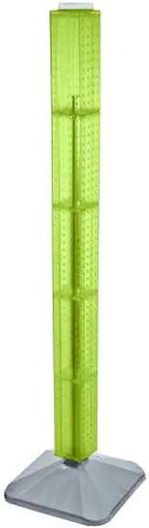 AZAR DISPLAYS 700225-GRE Four-Sided Pegboard Floor Revolving Display Panel