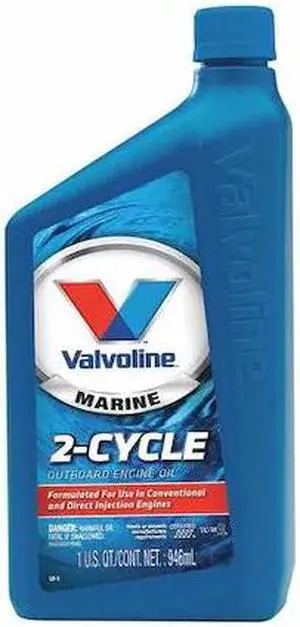 VALVOLINE 822386 Cycle-2 Oil,1 qt. Size,Bottle,Green