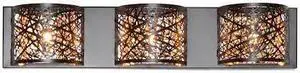 ET2 E21316-10BZ/BUL Inca 3-Light 4.25" Wide Bronze Vanity Light ET2 E21316-10BZ/BUL Inca 3-Light 4.25" Wide Bronze Vanity Light