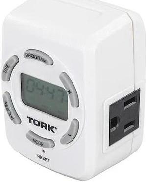 TORK 458Z Plug-In Timer, 7 day, White