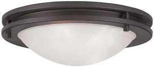 LIVEX LIGHTING 705707 Ariel 2 Light Bronze Ceiling Mount