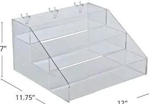AZAR DISPLAYS 326050 Three-Tier Step Display: 12"W x 11.75"D x 7"H AZAR DISPLAYS 326050 Three-Tier Step Display: 12"W x 11.75"D x 7"H