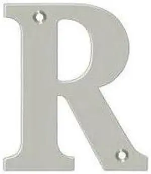 DELTANA RL4R-15 Residential Letter R Satin Nickel 4"