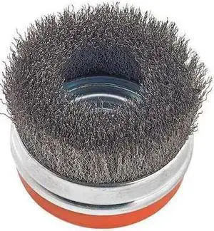 WALTER SURFACE TECHNOLOGIES 13D424 Cup Brush Crimped W/ring 4"x5/8"-11