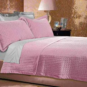 KATHY IRELAND KI190005 Lilac Microfiber Coverlet Set, Lilac, Full/Queen