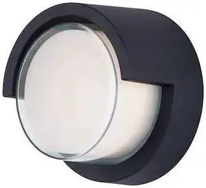 MAXIM 86162BK Eyebrow 1-Light 6.75" Wide Black Outdoor Wall Sconce