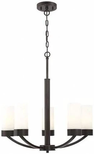 NUVO 60-6325 Denver 5 Light Chandelier Fixture Mahogany Bronze Finish Mah NUVO 60-6325 Denver 5 Light Chandelier Fixture Mahogany Bronze Finish Mah