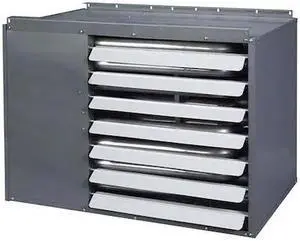 DAYTON 2RYV2A Gas Unit Heater, NG/LP, 90,000, 1,100 cfm, Direct, Propeller, 1/2
