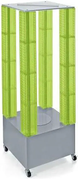 AZAR DISPLAYS 700228-GRE Multi-Tower Pegboard Floor Revolving Display Panel