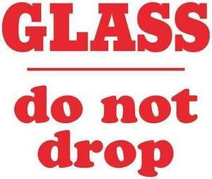 TAPE LOGIC SCL595R Tape Logic® Labels, "Glass - Do Not Drop", 3" x 4",