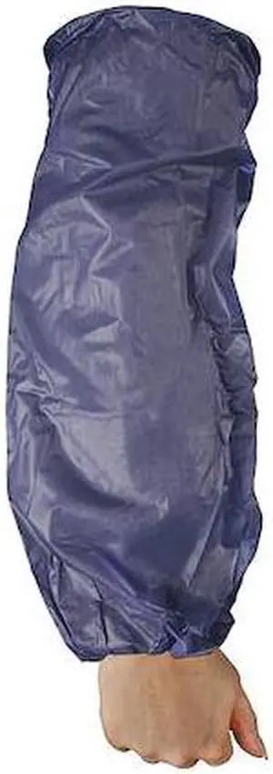 MCR SAFETY S063E4 Disposable Sleeves, 6 mil, Vinyl, 18 in L, One Size, Blue, 24