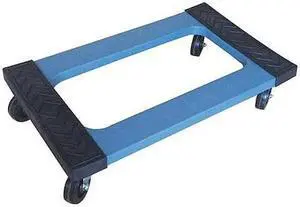 ZORO SELECT 35YM03 Dolly,Raised Ends,30 inL x 18 inW,Blue