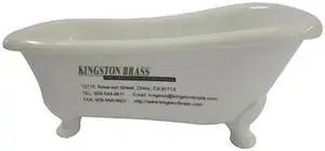KINGSTON BRASS BATUB 7" Slipper Clawfoot Tub Decorative Soap Dish, White