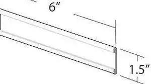 AZAR DISPLAYS 199604 6"W x 1.5"H Adhesive-Back Nameplate, PK10