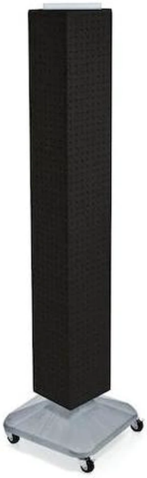 AZAR DISPLAYS 703390-BLK 4-Sided Pegboard Floor Spinner Rack w/ Wheels. Black AZAR DISPLAYS 703390-BLK 4-Sided Pegboard Floor Spinner Rack w/ Wheels. Black