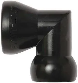 LOC-LINE 59874-BLK Elbow,Black,1/2",PK20