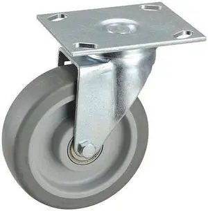 ZORO SELECT 33H906 Swivel Plt Cstr,6-3/16 in H,NSF-Listed Plate Type B
