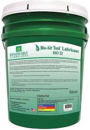 RENEWABLE LUBRICANTS 83104 Lubricant, Pail, Yellow, 5 gal.