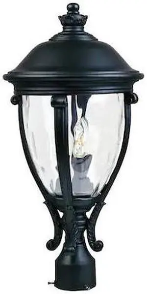 MAXIM 41421WGBK Camden VX 3-Light 11" Wide Black Outdoor Pole/Post Mount