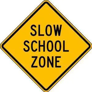 LYLE S3-5-24DA Traffic Sign,24 x 24In,BK/YEL,DMD GR AL