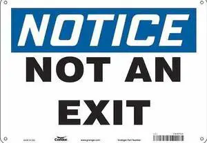 CONDOR 480P09 Exit Sign, Aluminum, 14" W, 10" H, Not An Exit, White