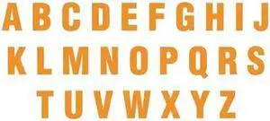 MAGNA VISUAL DCA-159 Die Cut Letter Magnet,1-1/2,PK108