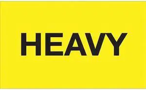 TAPE LOGIC DL3391 Labels, " Heavy", 3"x5", Fluorescent Yellow, 500 Labels/Roll