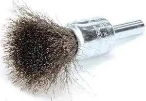 WEILER 96102 Crimped Wire End Wire Brush, Stainlesss Steel